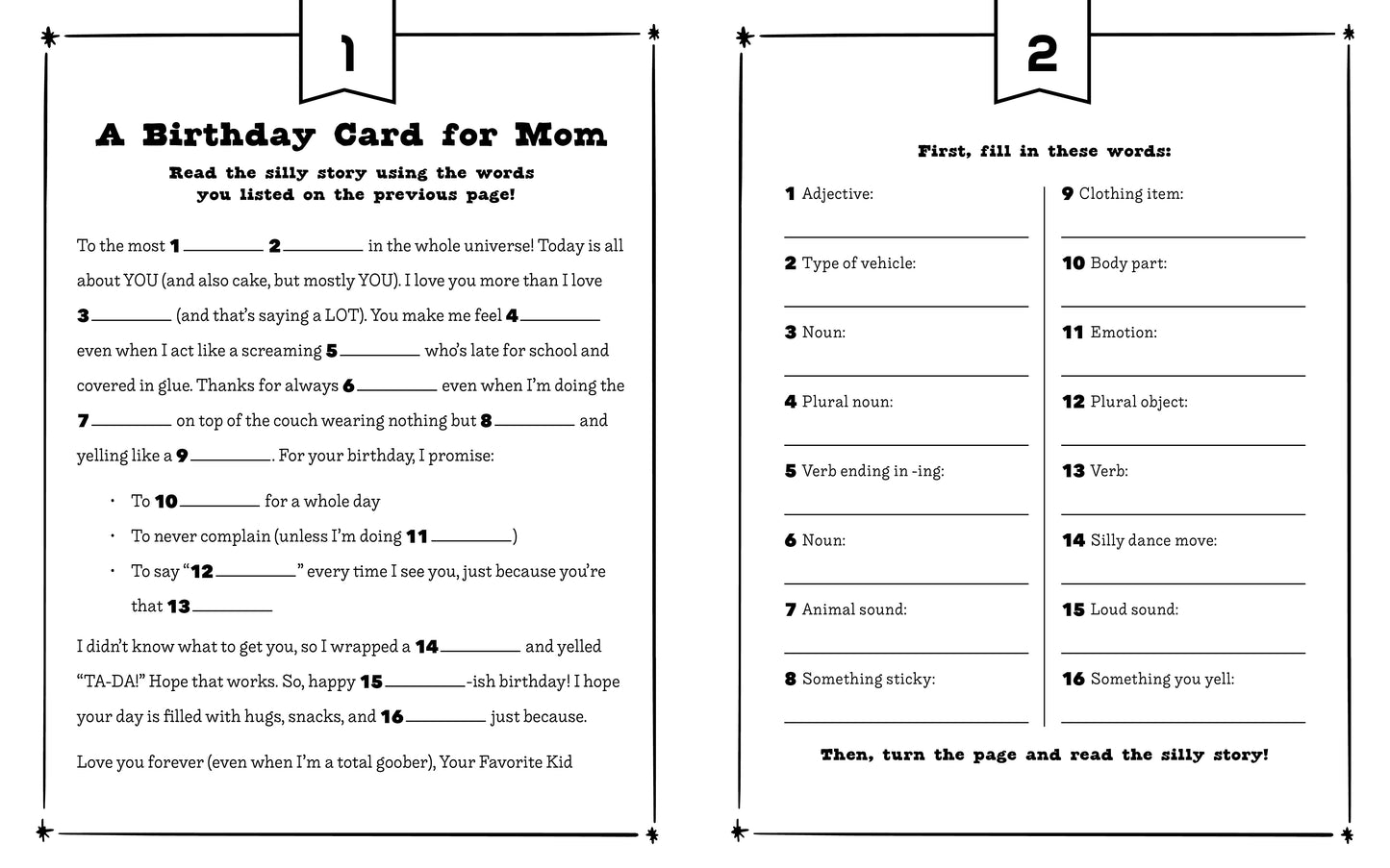 Me and Mom: Funny Fill-Ins